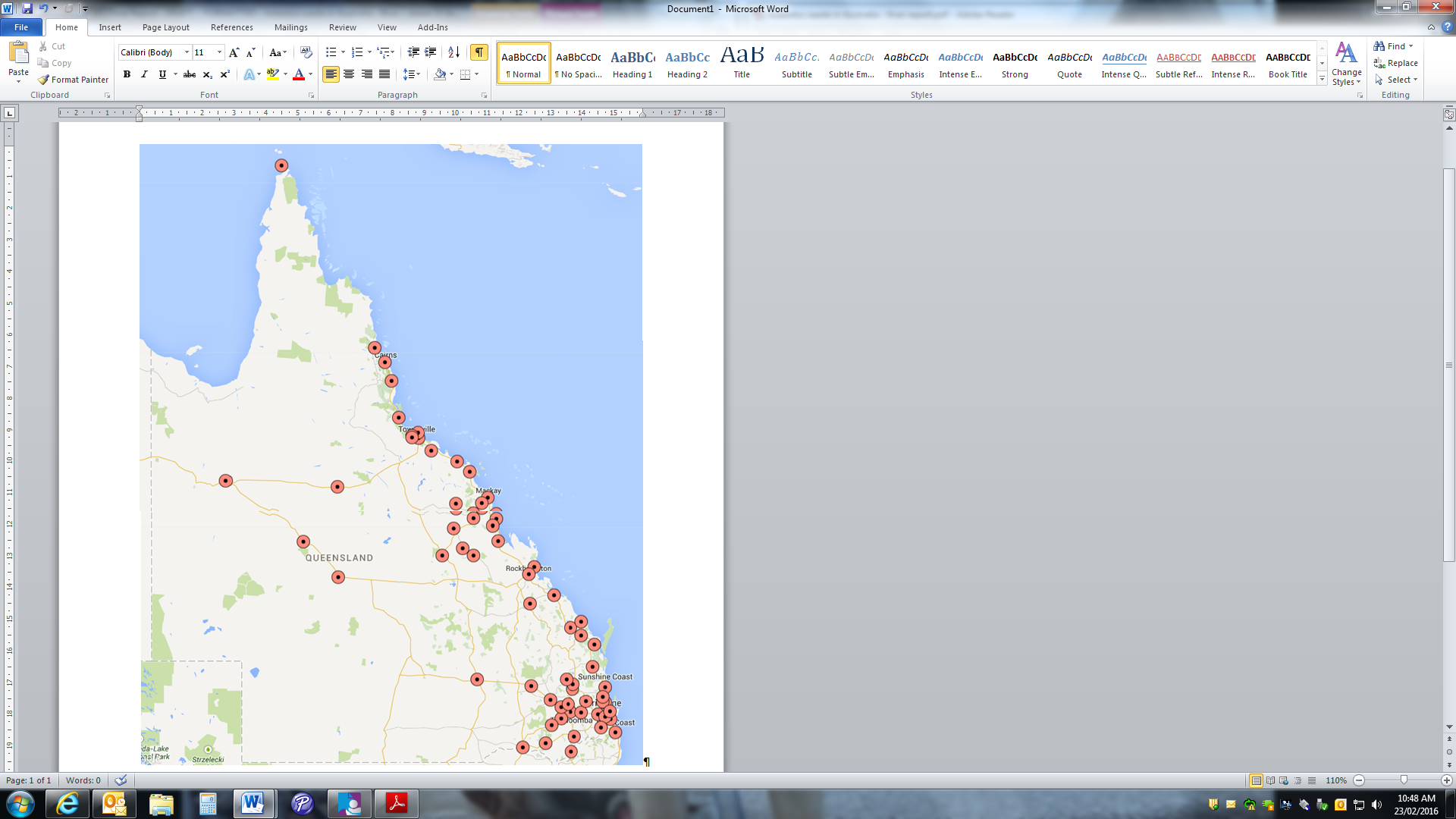 source: geoscience australia database provided to blue environment 2015