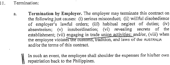 figure 6.1: thiess services pty ltd, master employment contract