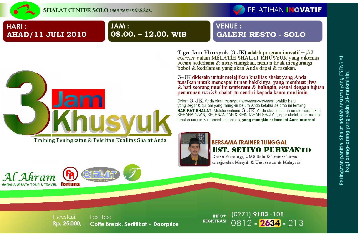 kursus singkat 3 jam khusyu