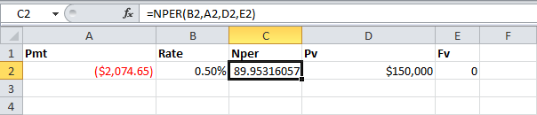 nper function